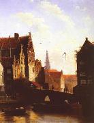 unknow artist European city landscape, street landsacpe, construction, frontstore, building and architecture. 146 painting